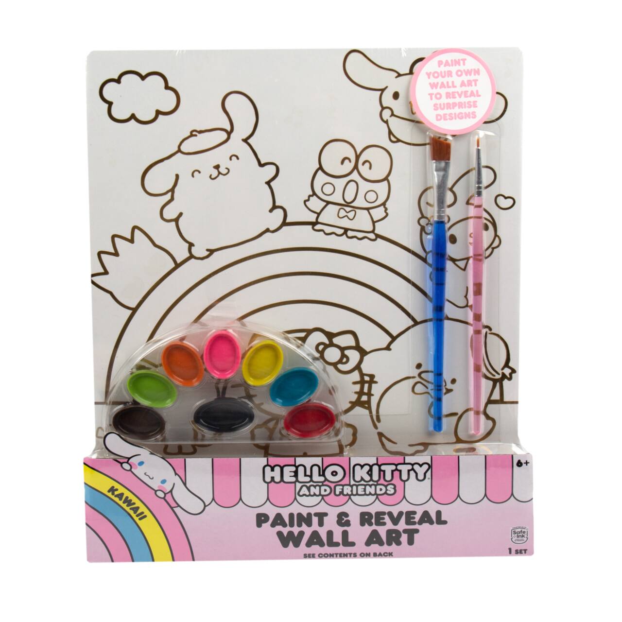 Hello Kitty&#xAE; Kawaii Paint &#x26; Reveal Wall Art
